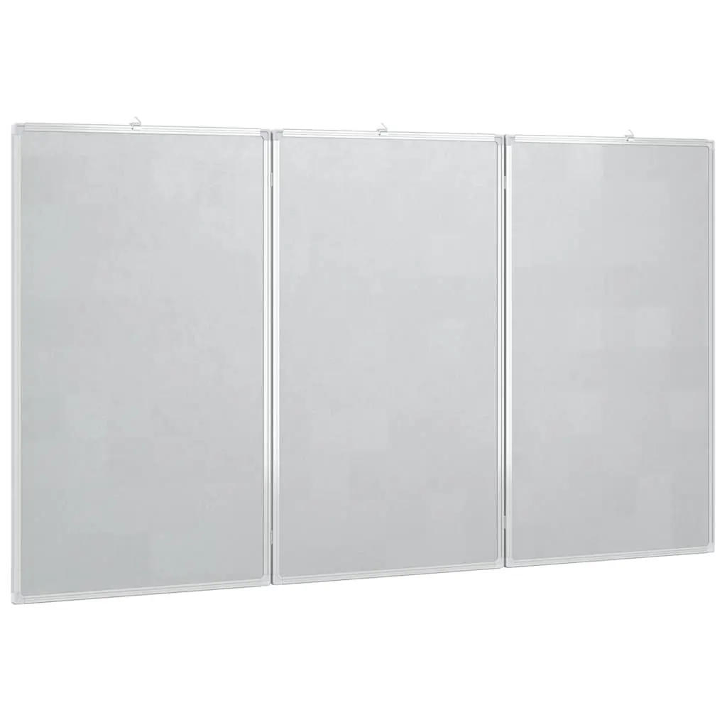 Magnetic Whiteboard Foldable Two Panel Presentation Display Board Office Home