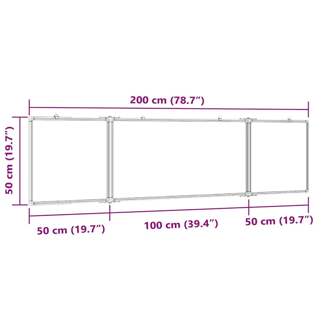 Magnetic Whiteboard Foldable Display Board Presentation Notes Office Home School