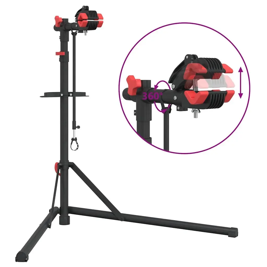 Bike Repair Stand Foldable Adjustable Height 92-152cm Cycling Maintenance Red