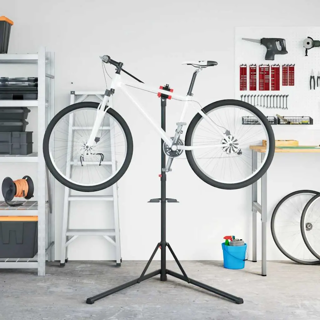 Bike Repair Stand Foldable Adjustable Height 92-152cm Cycling Maintenance Red
