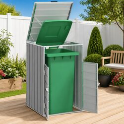 Your Friendly Grey Wheelie Bin Storage Solution 72x81x115cm