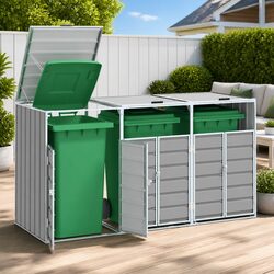 Friendly and Accessible Triple Bin Storage for Your Garden