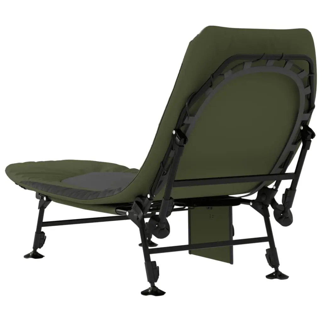 Foldable Fishing Bed Adjustable Backrest Mud Feet Green