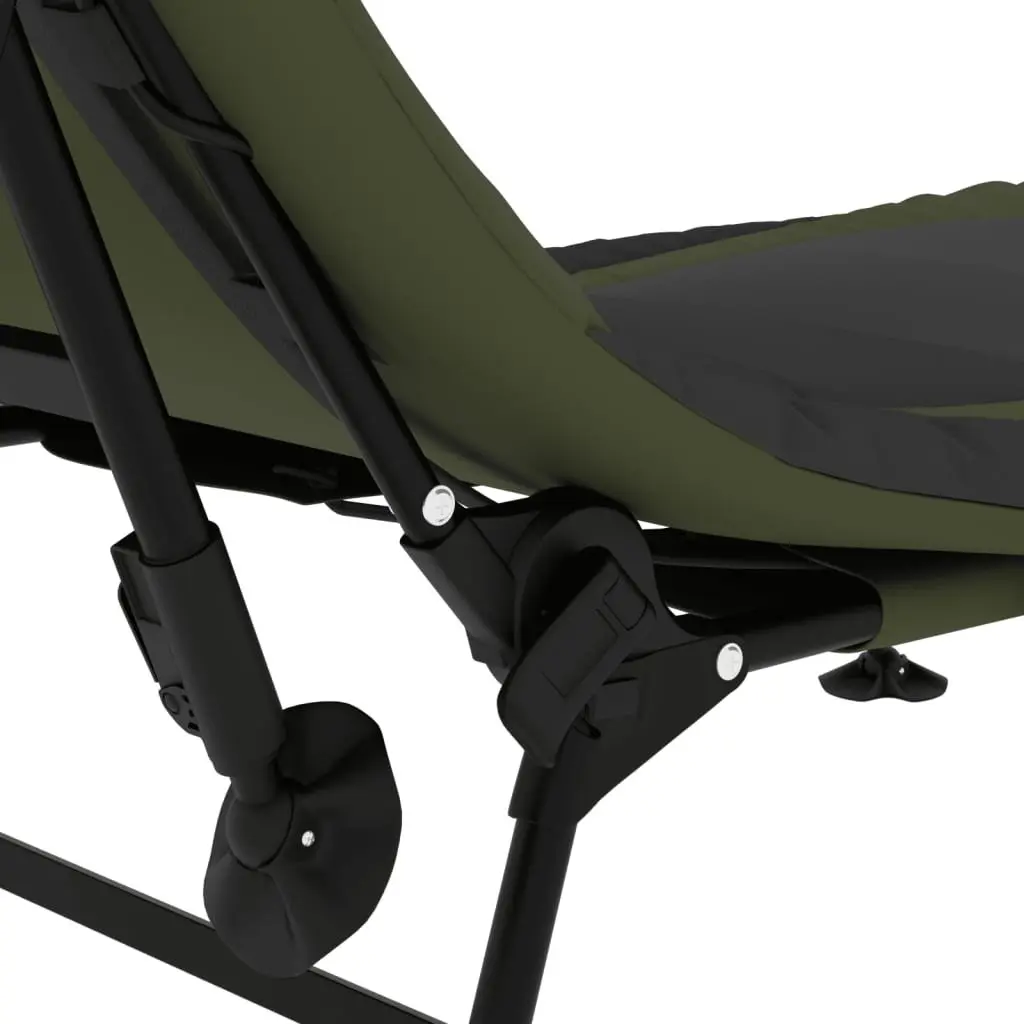 Foldable Fishing Bed Adjustable Backrest Mud Feet Green