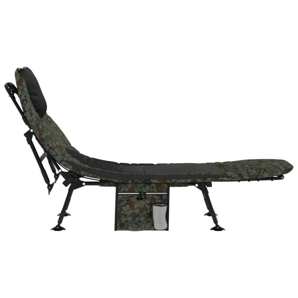 Foldable Fishing Bed Adjustable Mud Legs Camouflage