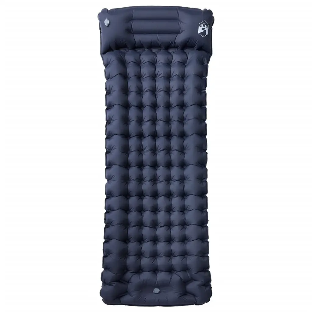 Self Inflating Camping Mattress 1-Person with Pillow Grey Sleeping Pad