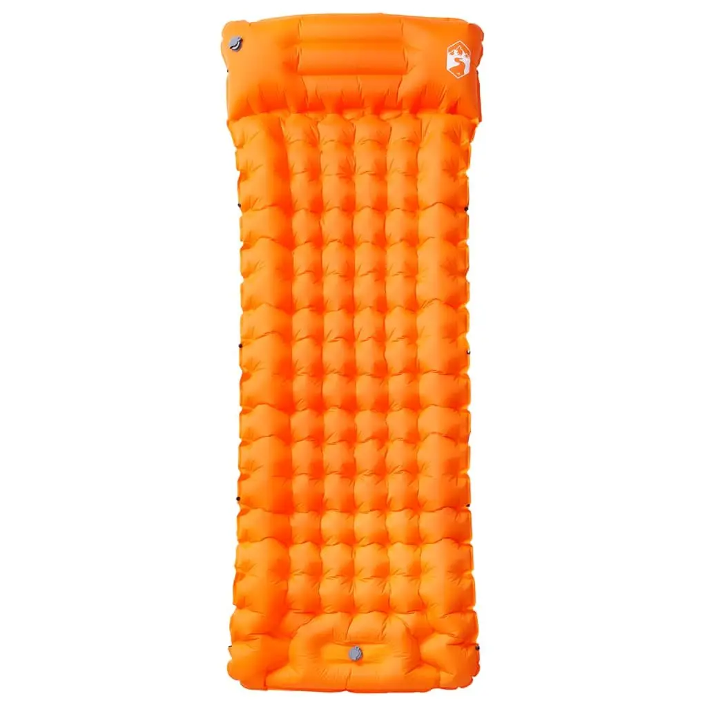 Self Inflating Camping Mattress with Integrated Pillow 10.5 cm Orange