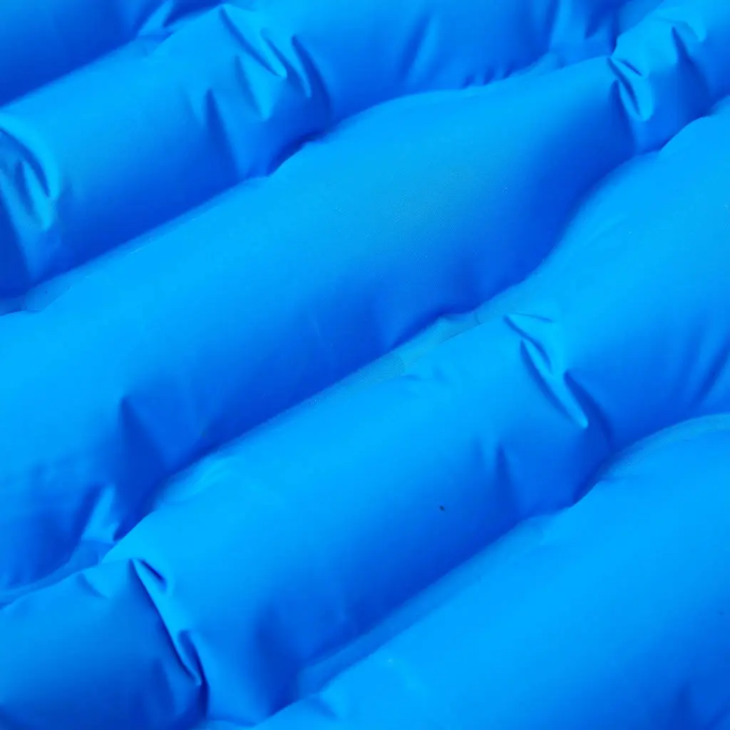 Self Inflating Camping Mattress with Pillow 1-Person Blue Sleeping Pad