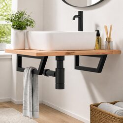 Transform Your Space with Black Steel Shelf Brackets 2 pcs