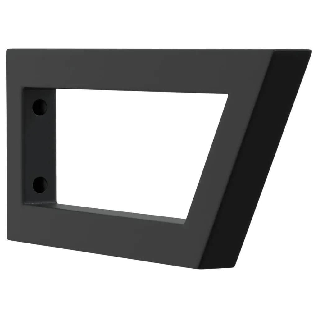 Shelf Brackets Trapezium Black Steel Wall Mount 2 Piece