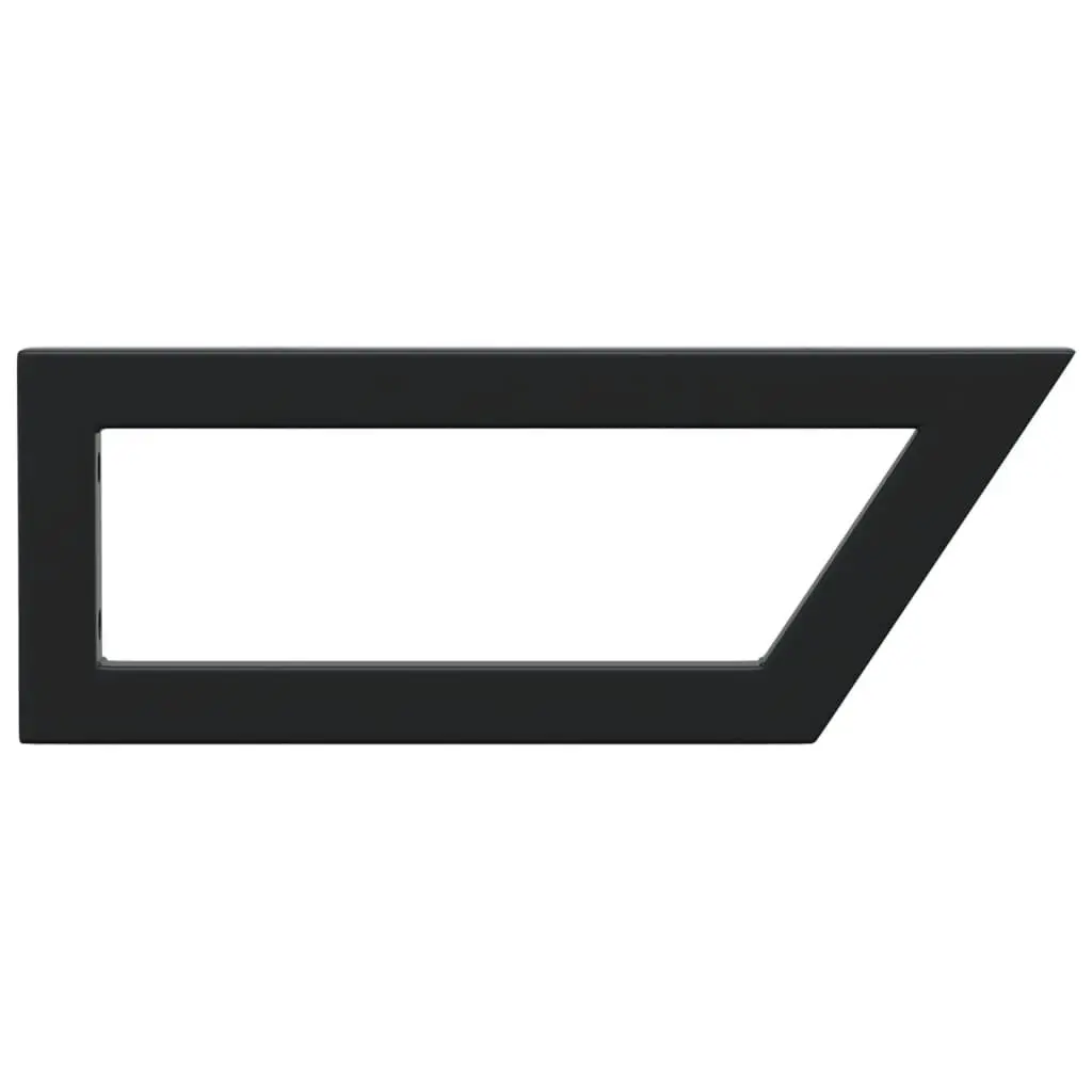 Shelf Brackets Trapezium Black Steel Wall Mount 2 Piece
