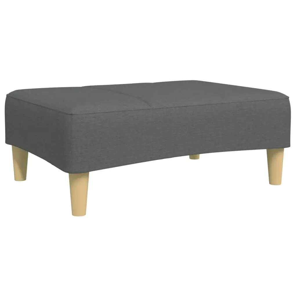 Footstool Dark Grey Fabric 77x55x31 cm Modern Foot Rest Living Room Furniture