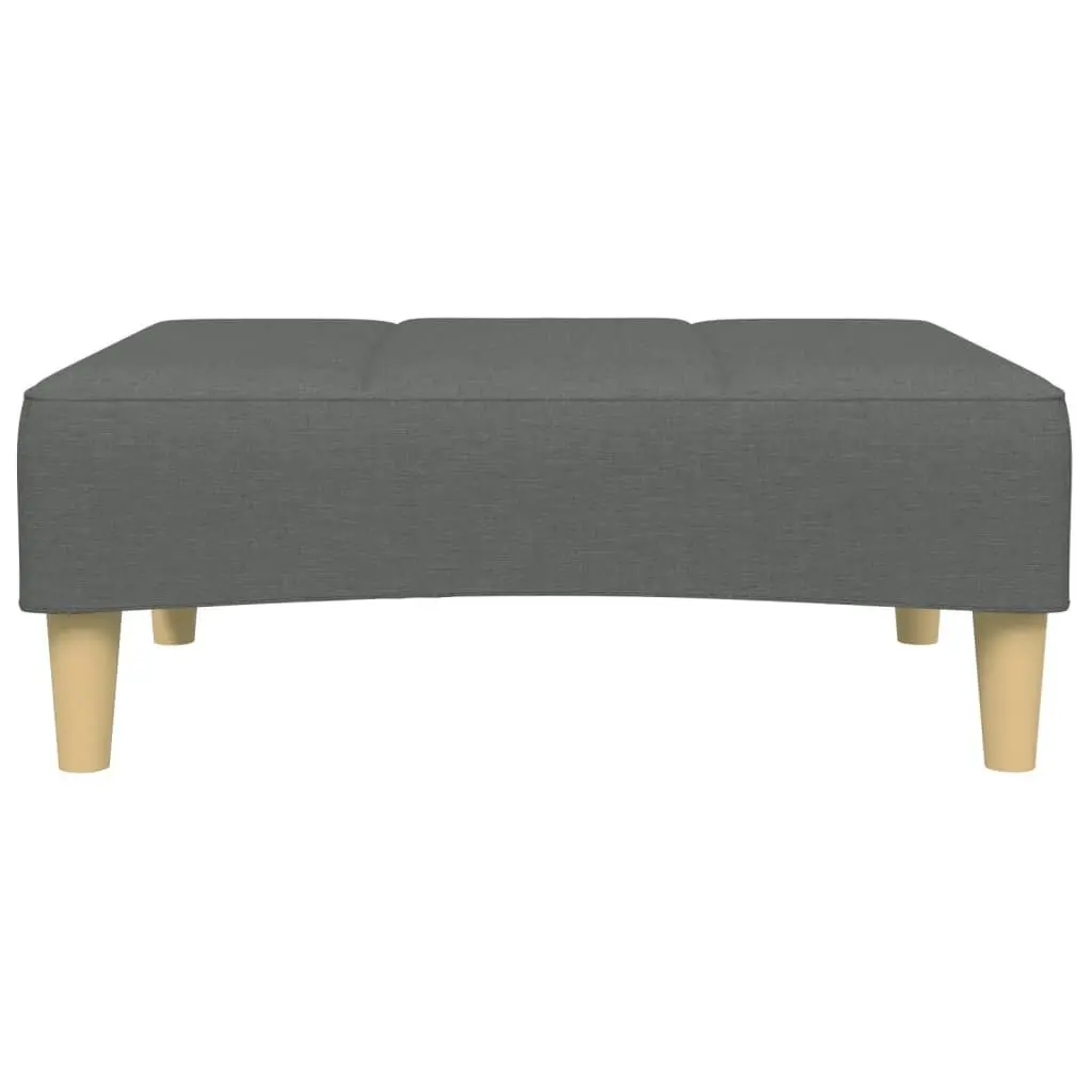 Footstool Dark Grey Fabric 77x55x31 cm Modern Foot Rest Living Room Furniture