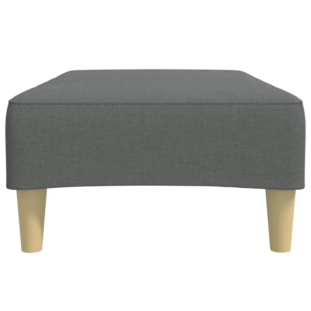 Footstool Dark Grey Fabric 77x55x31 cm Modern Foot Rest Living Room Furniture