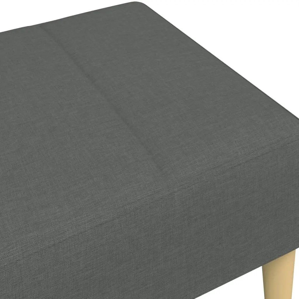 Footstool Dark Grey Fabric 77x55x31 cm Modern Foot Rest Living Room Furniture