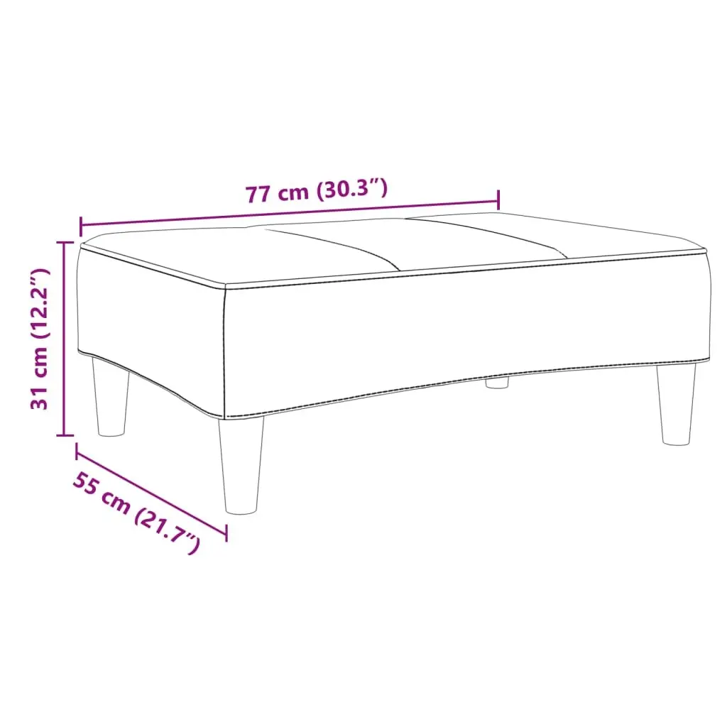 Black Fabric Footstool Ottoman Foot Rest Sofa Recliner Lounge Living Room