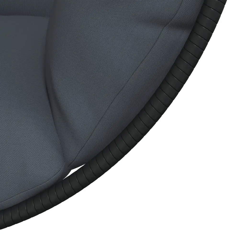 Hanging Chair with Stand Rattan and Steel Frame Anthracite for Garden Relaxation