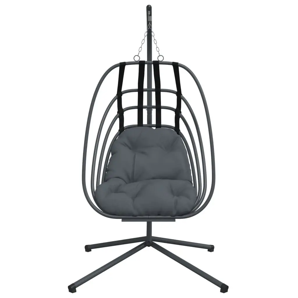 Hanging Egg Chair with Stand Swing Outdoor Garden Porch Relax Anthracite
