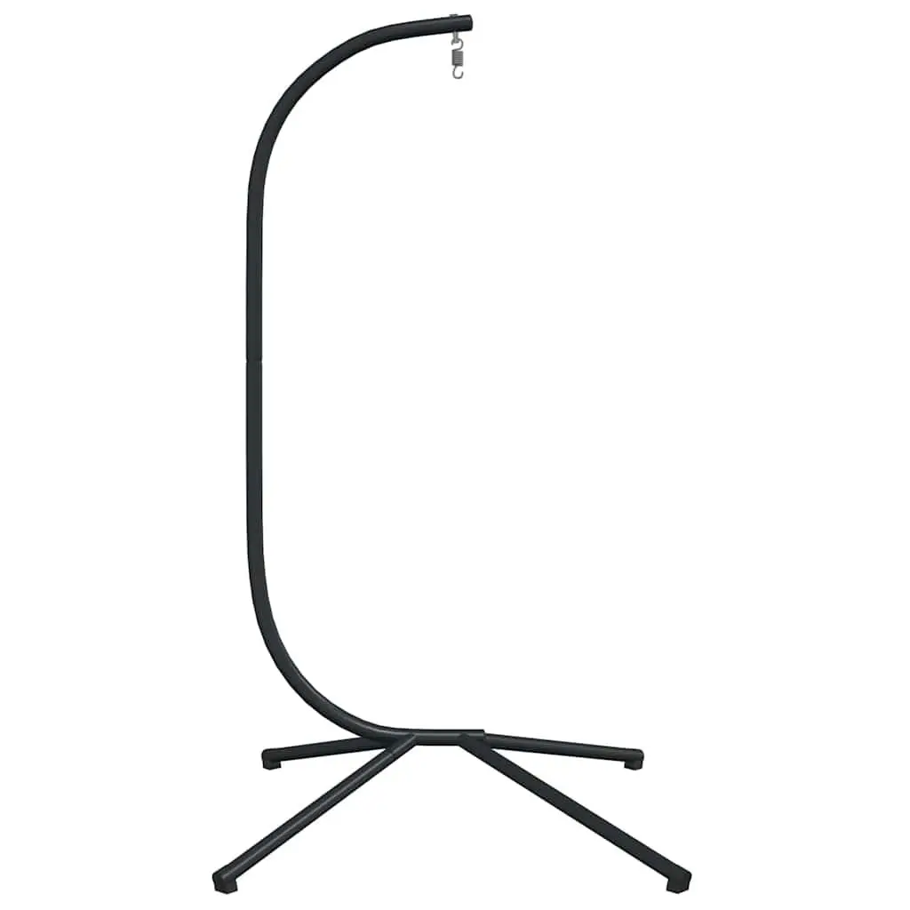 Hanging Egg Chair Stand Frame Steel Black Outdoor Porch Garden Swing Support