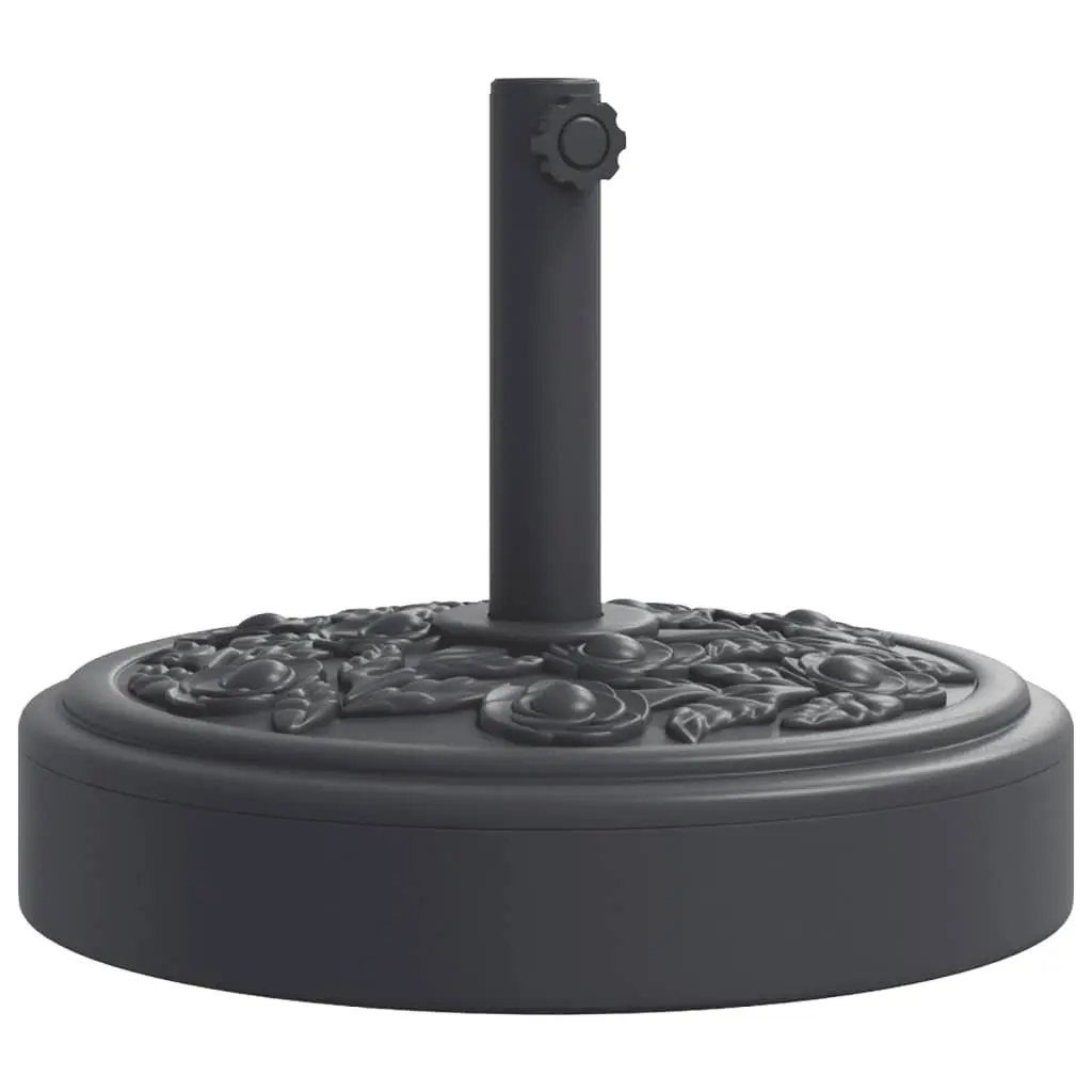 Parasol Base Round 25kg Stable Umbrella Stand Concrete Black