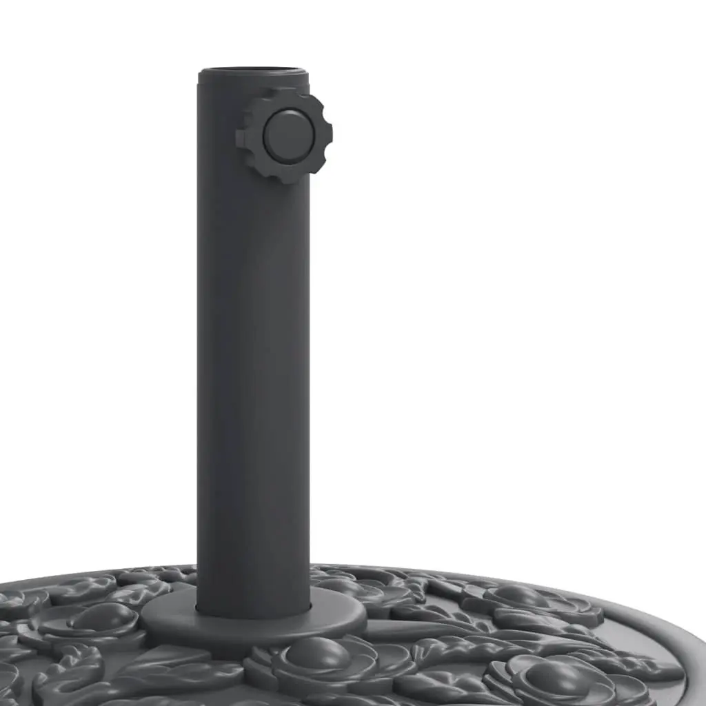 Parasol Base Round 25kg Stable Umbrella Stand Concrete Black
