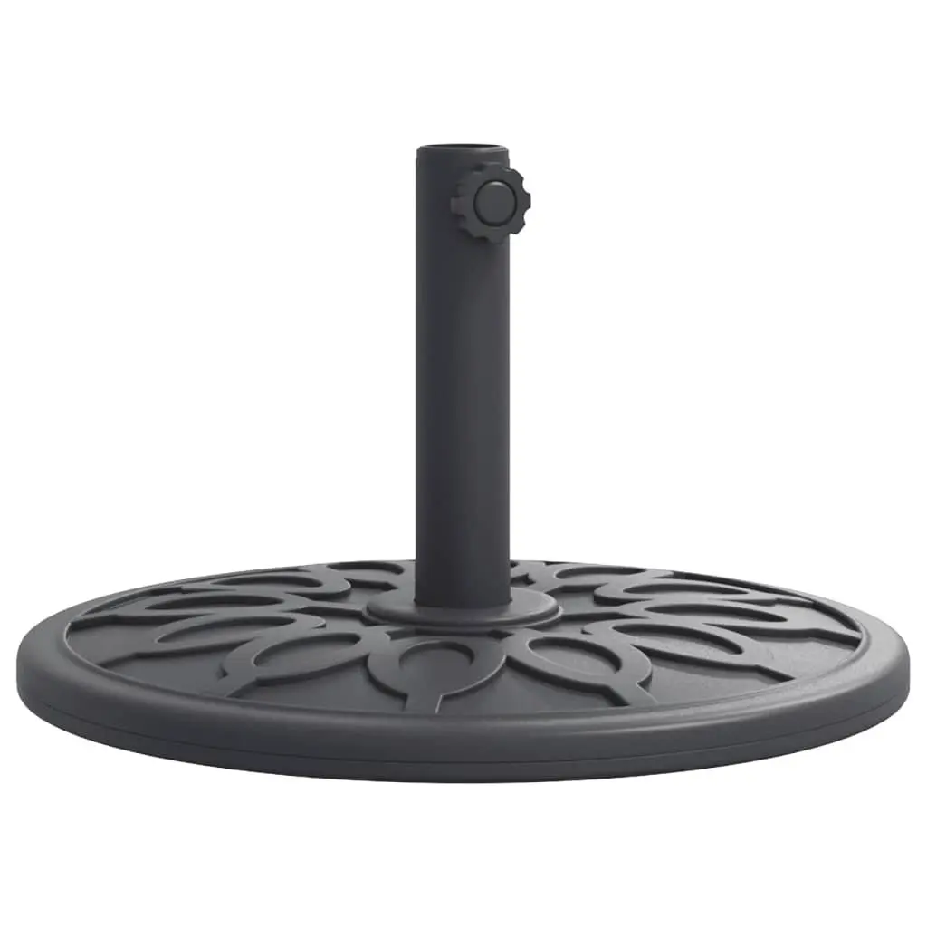 Round Parasol Base 12kg Concrete Filled Plastic Shell Ø38 Ø48mm Pole Adapter