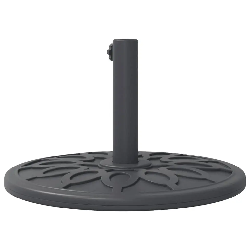 Round Parasol Base 12kg Concrete Filled Plastic Shell Ø38 Ø48mm Pole Adapter