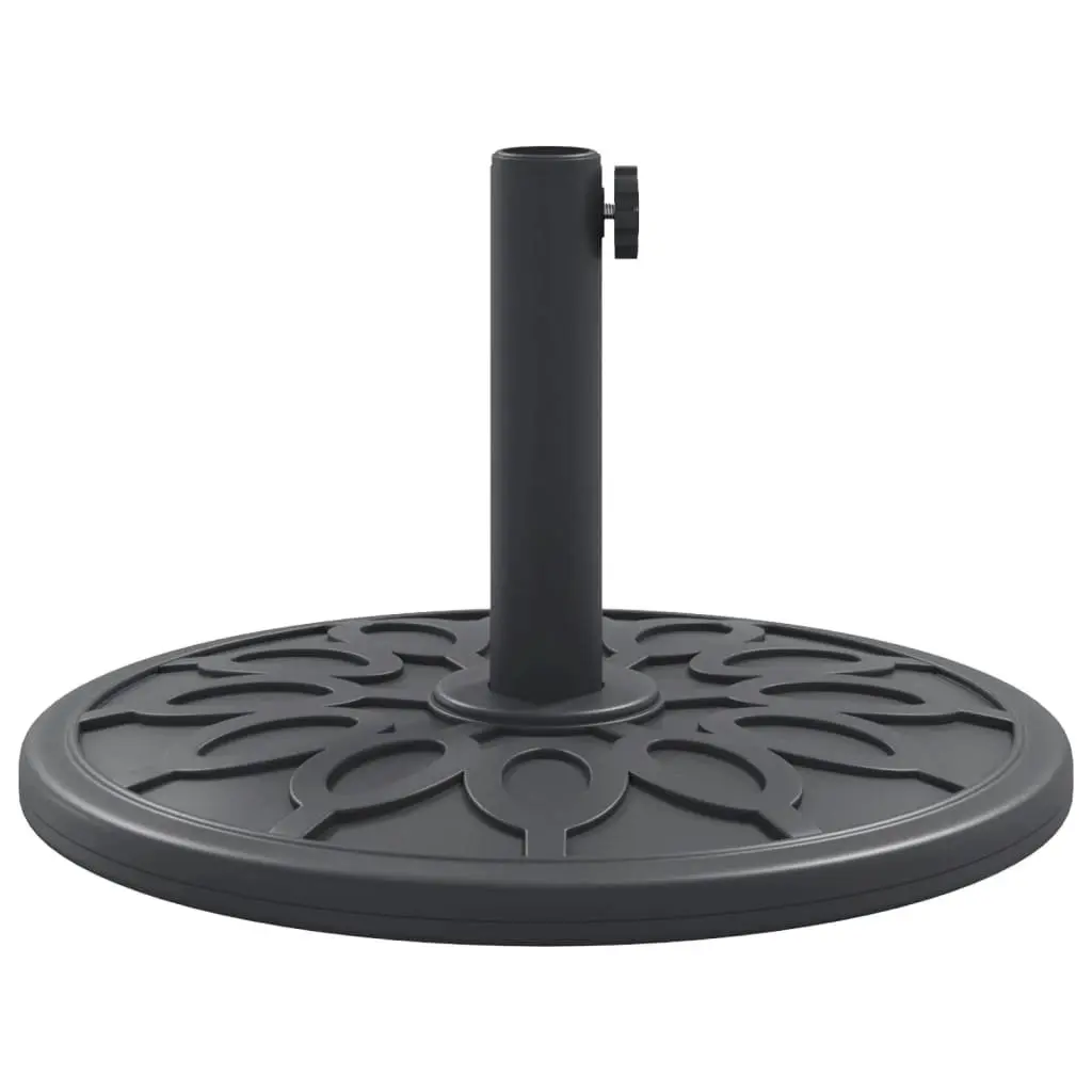 Round Parasol Base 12kg Concrete Filled Plastic Shell Ø38 Ø48mm Pole Adapter