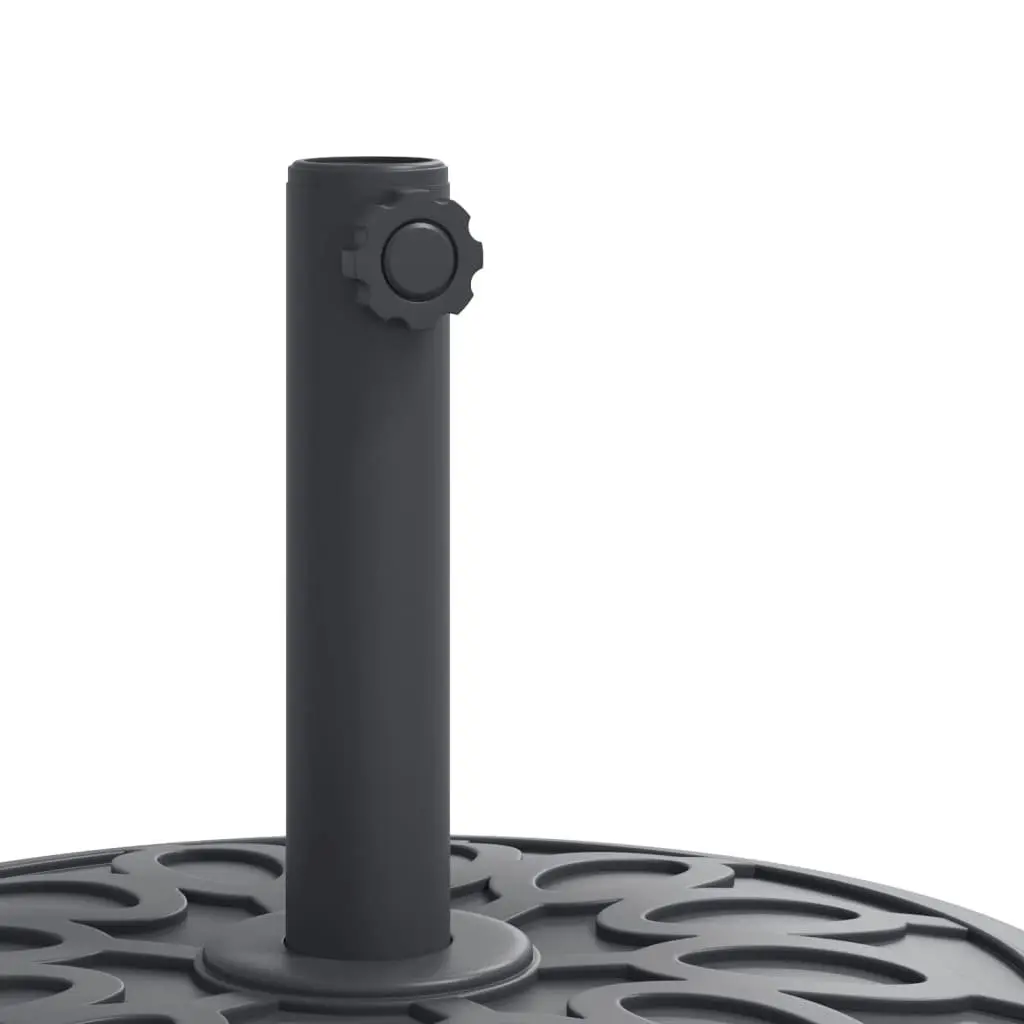 Parasol Base Round 25kg Outdoor Umbrella Stand Stable Pole Ø38 48mm Black