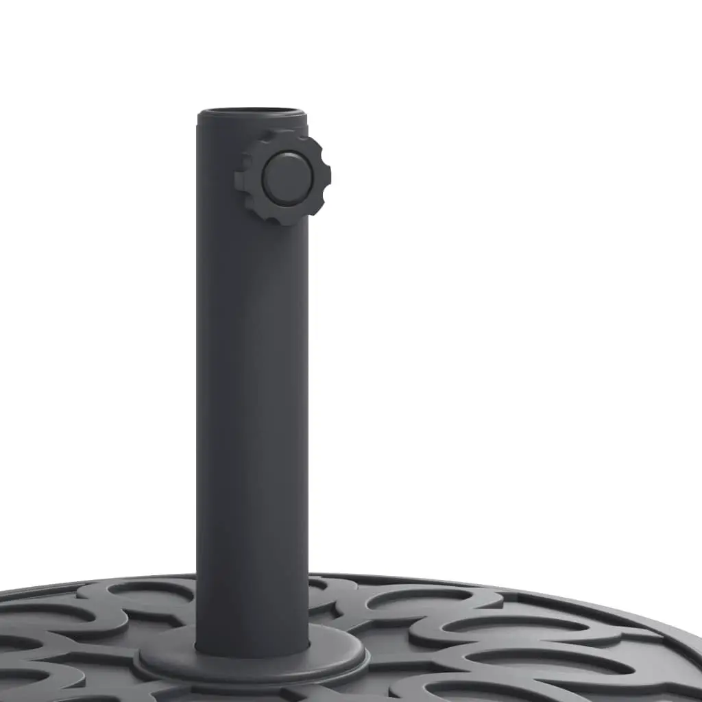 Round Parasol Base with Lockable Wheels for 38mm 48mm Poles Outdoor Umbrella