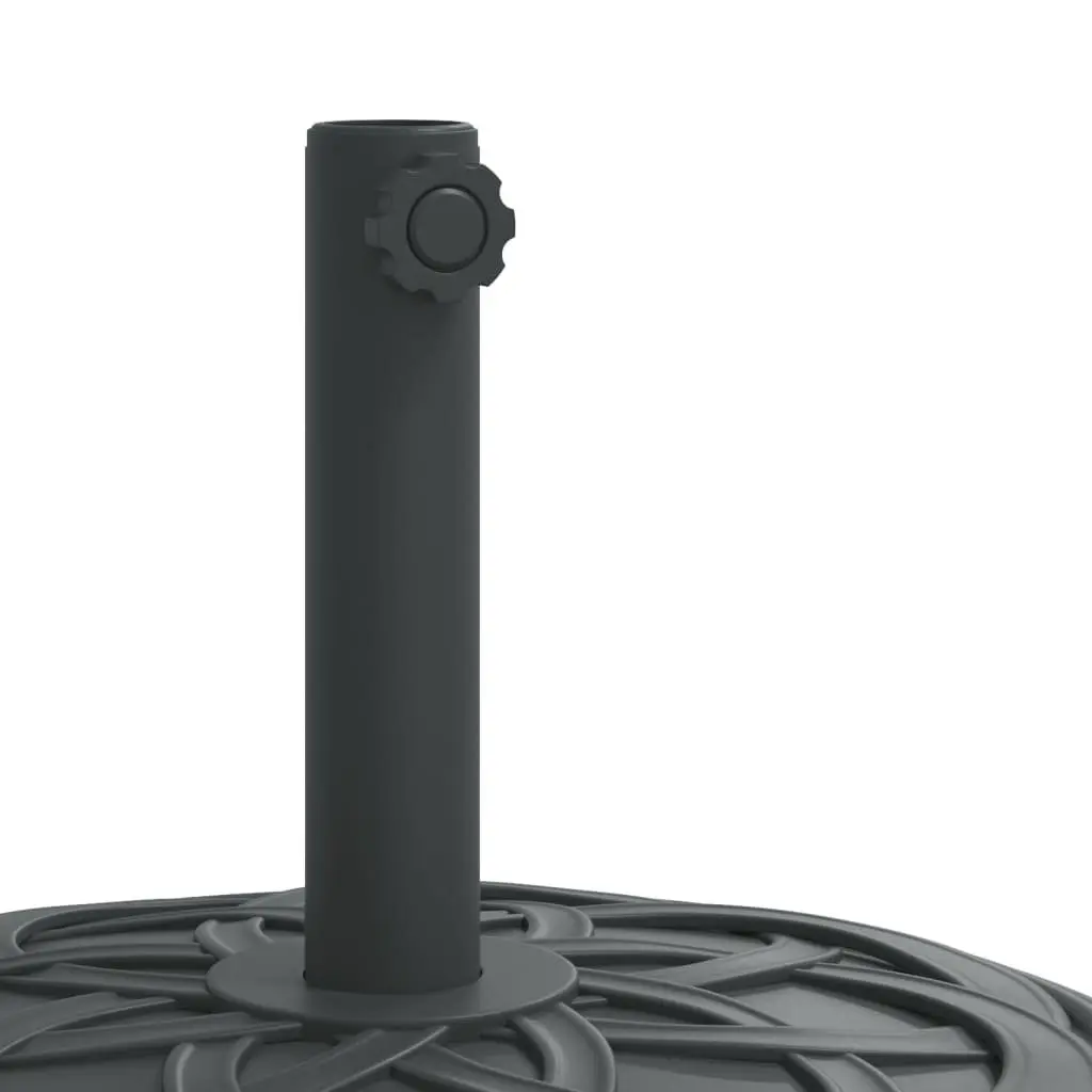 Parasol Base Round Black Durable Plastic Shell with Concrete Lockable Castors