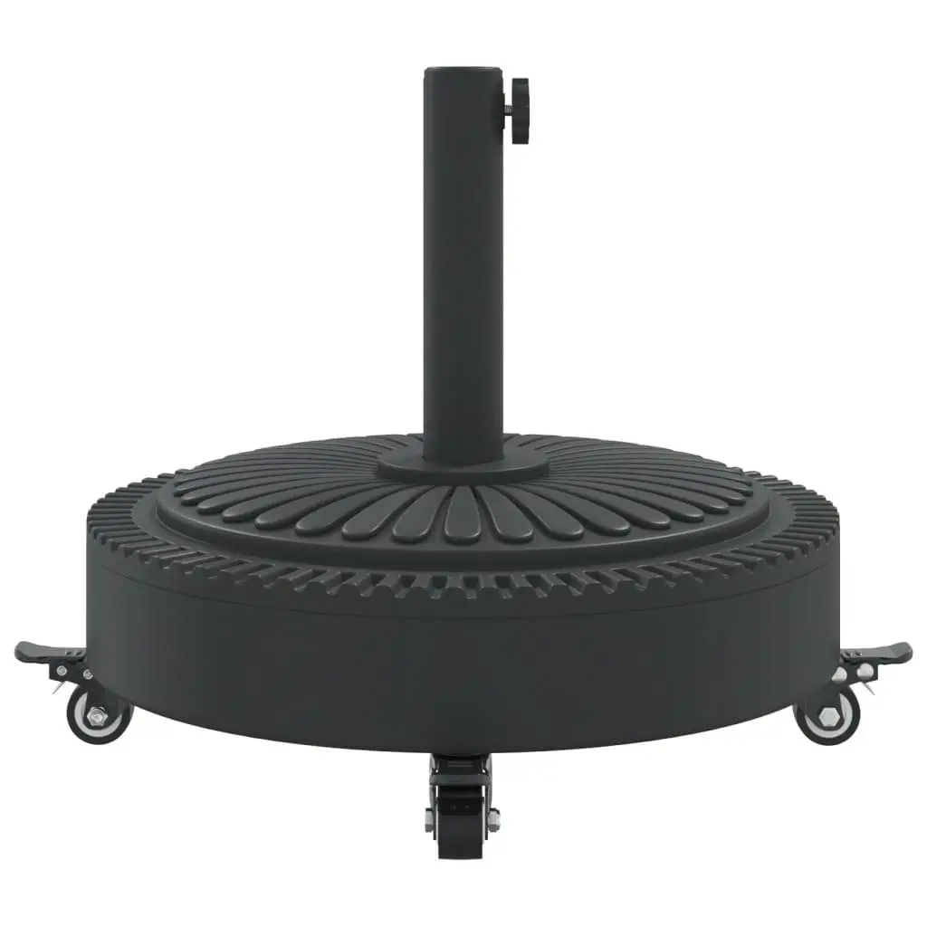Round Parasol Base with Wheels Lockable Castors 27kg Umbrella Stand