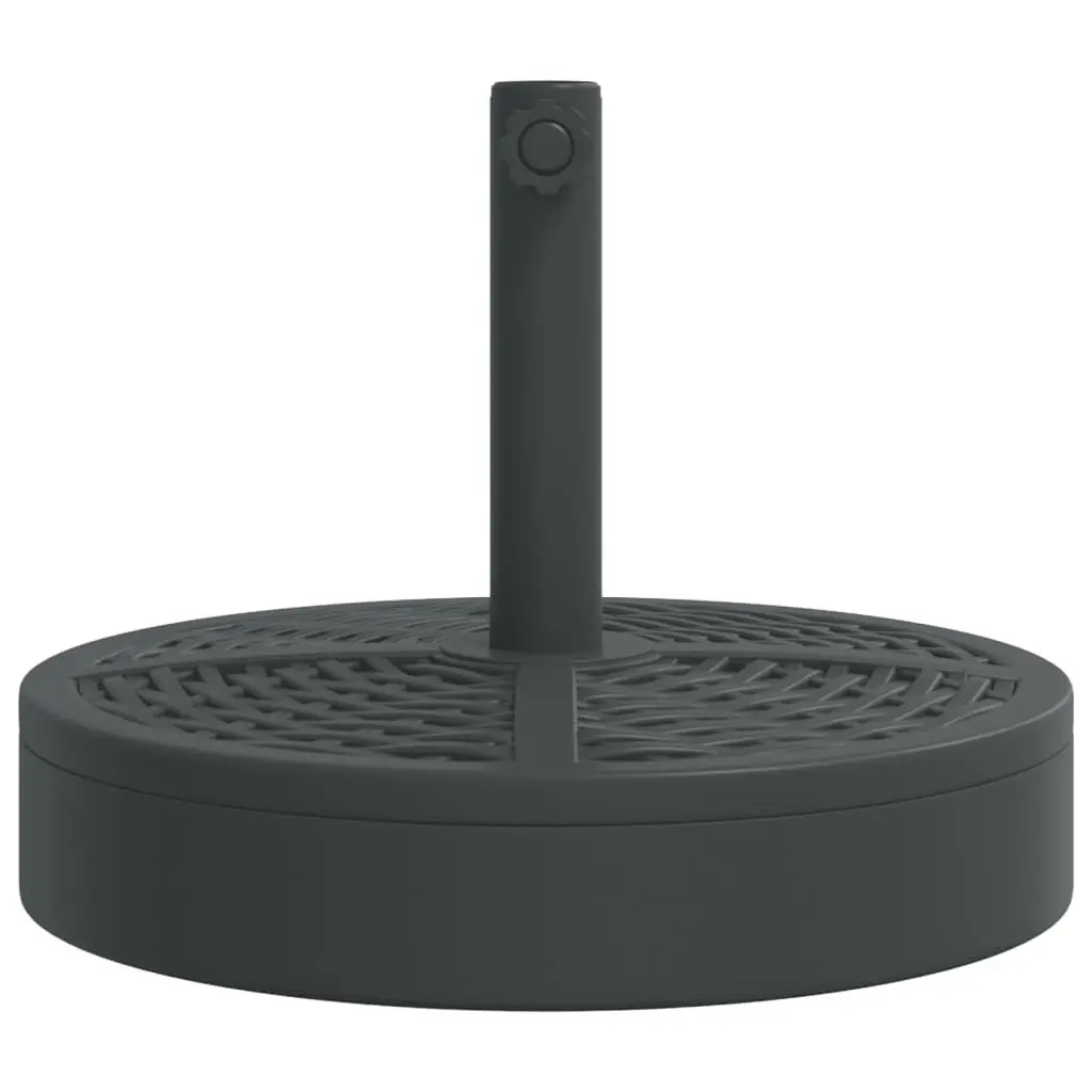Round Parasol Base Heavy-duty 25 kg Black with Pole Adapter 38 48mm