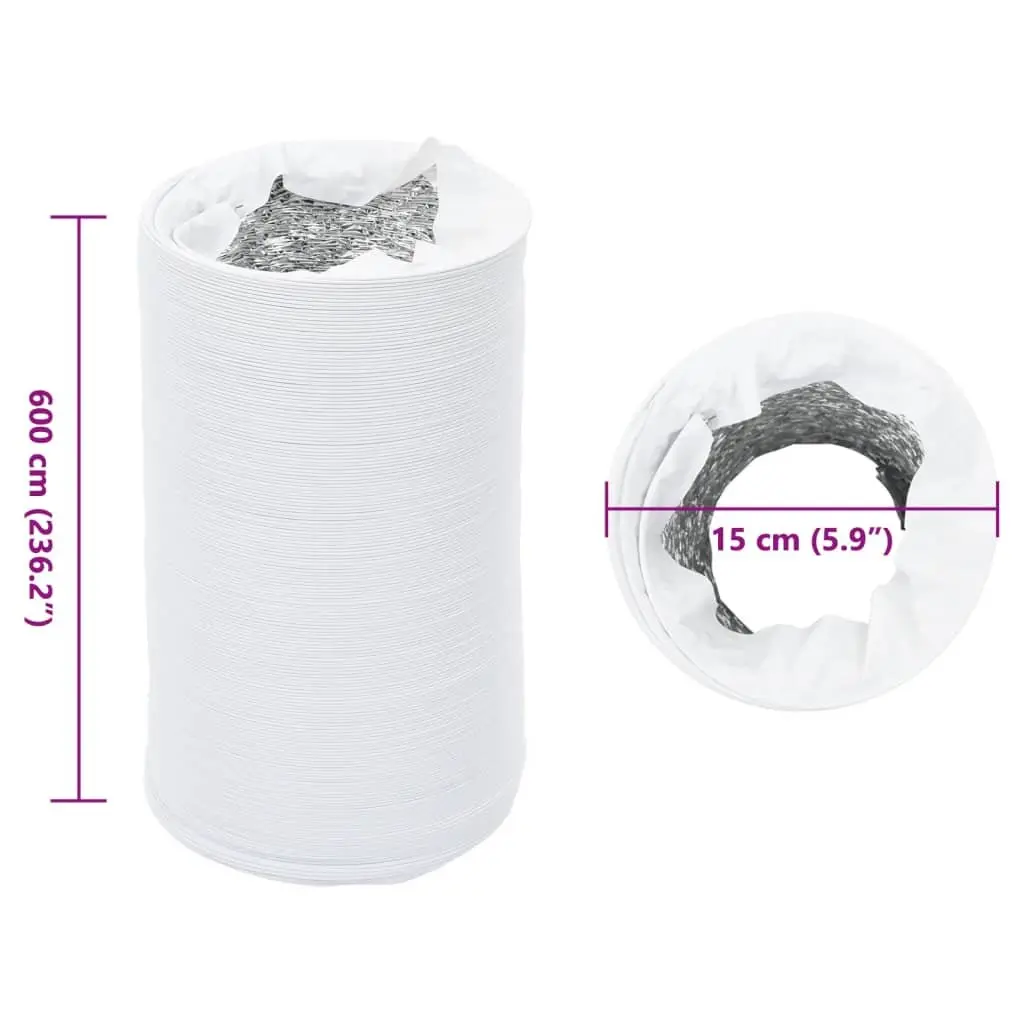 Ventilation Duct Flexible Aluminium PVC 6m High-Temperature Resistant Air Ductwork