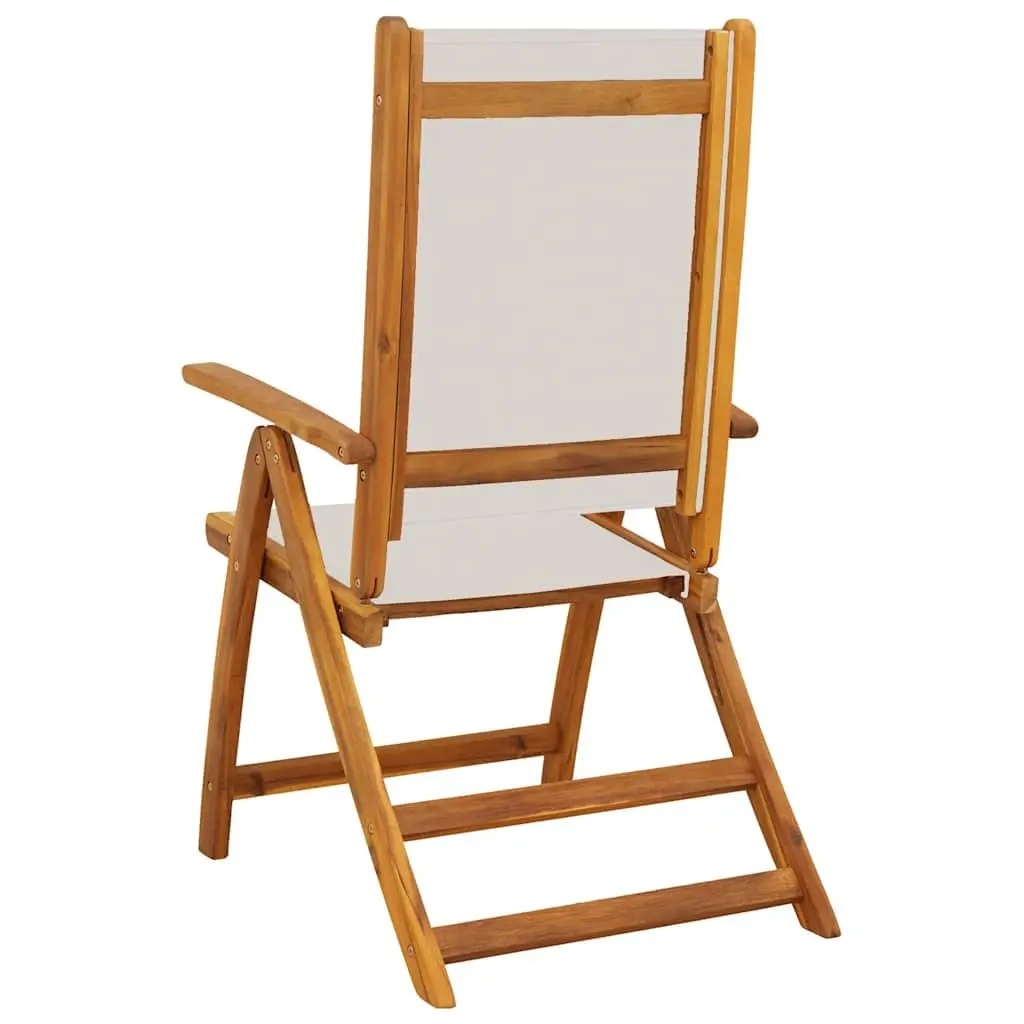 Folding Garden Chairs Adjustable Backrest 2 pcs Brown