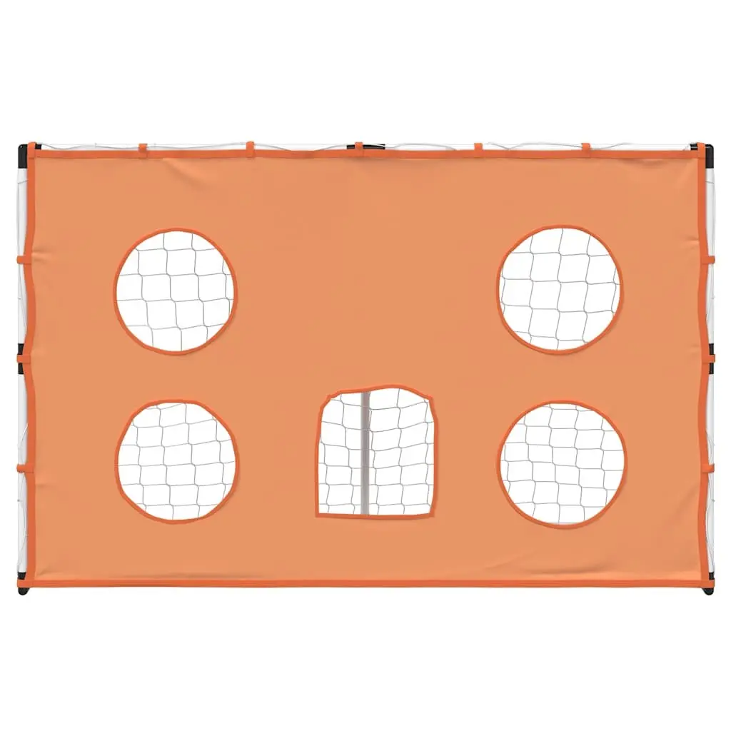 Kids Football Goal with Target Mat and Ball Indoor Outdoor 182x62x118cm White