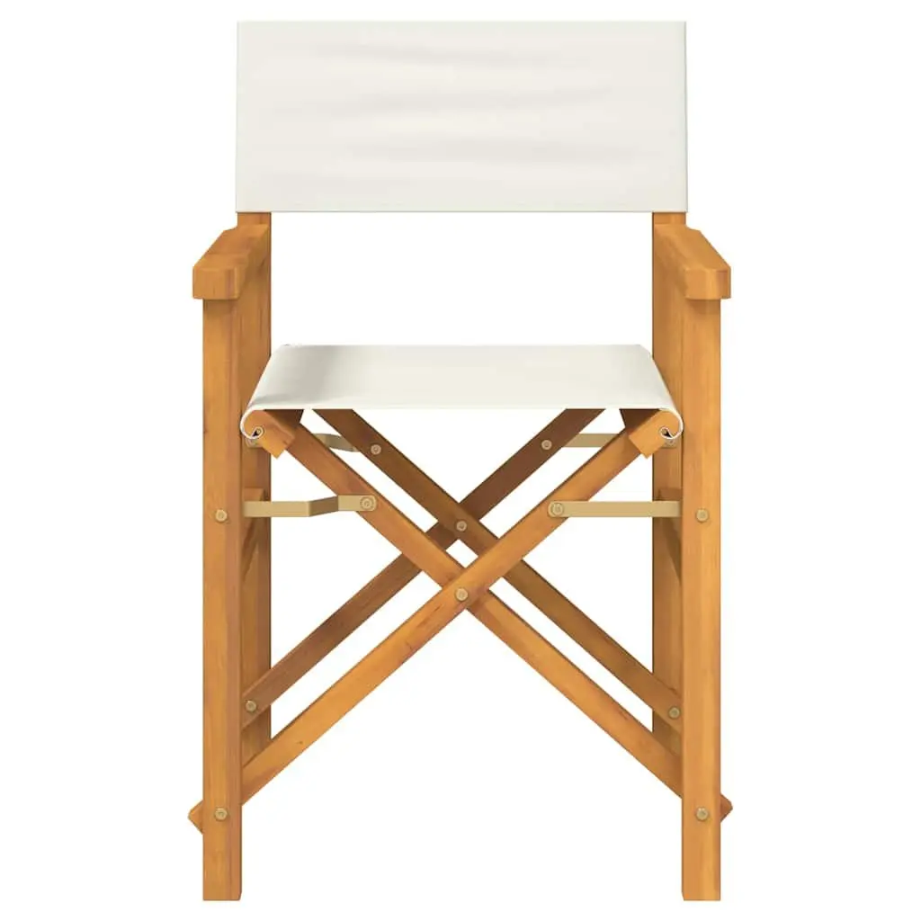 Folding Director's Chair Cream Outdoor Garden Patio Seating