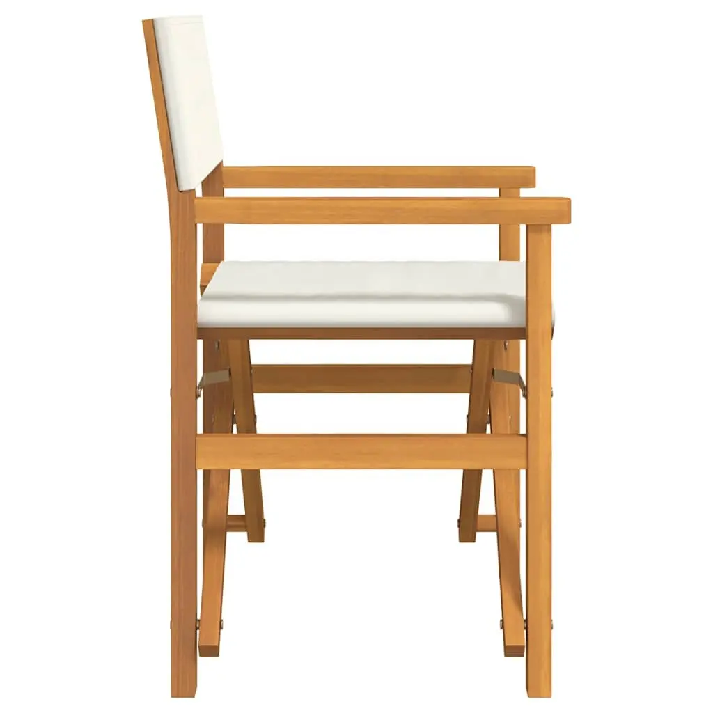 Folding Director's Chair Cream Outdoor Garden Patio Seating