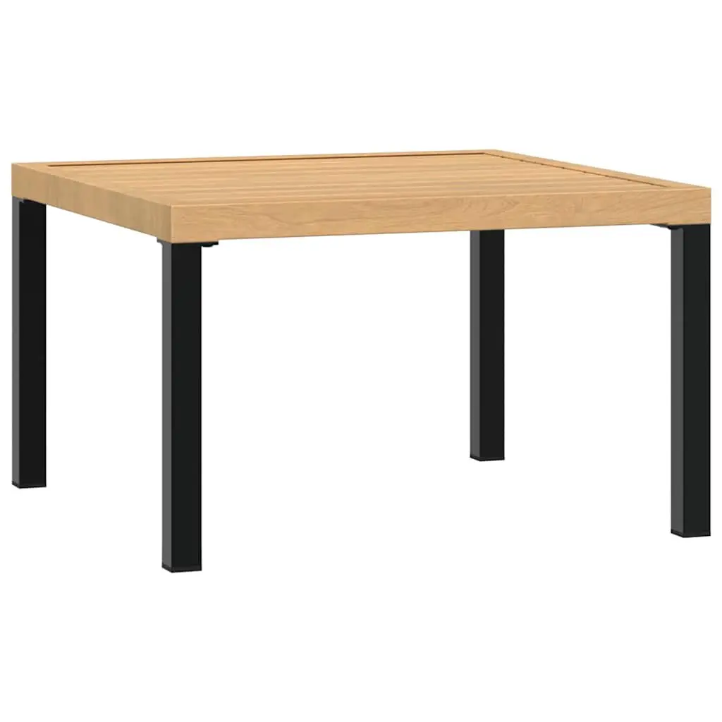 Garden Coffee Table Aluminium Black Square 65x65x40cm
