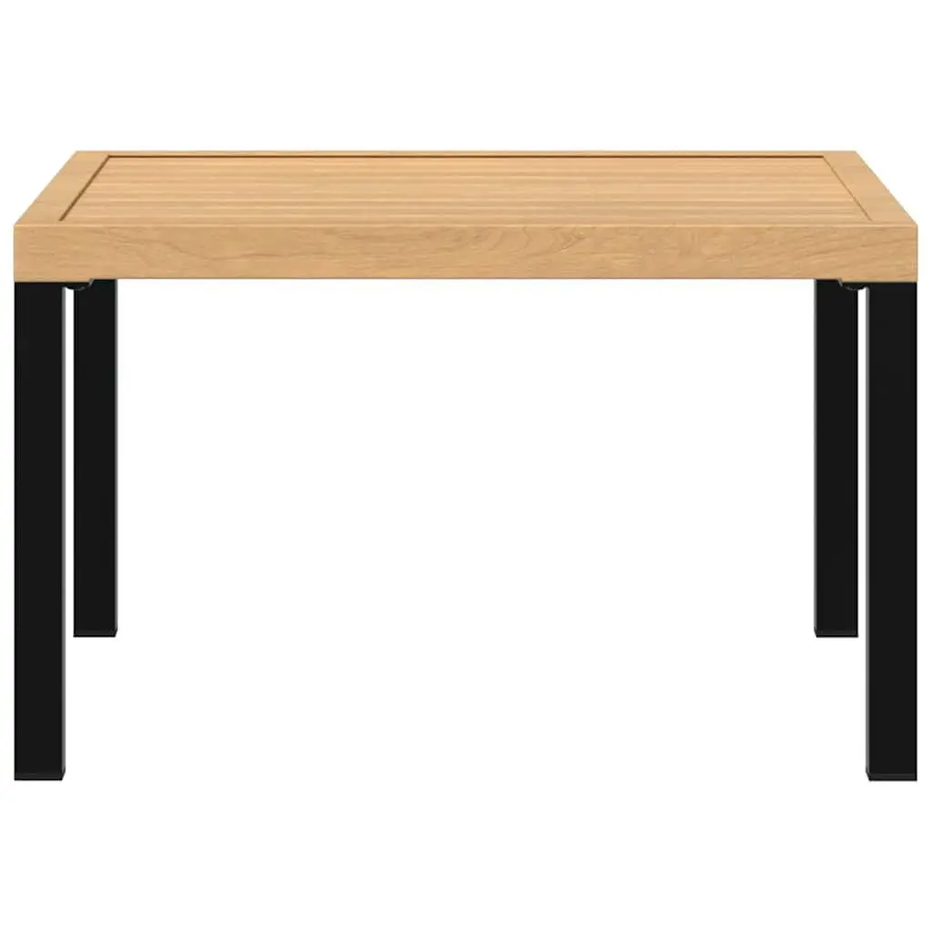 Garden Coffee Table Aluminium Black Square 65x65x40cm