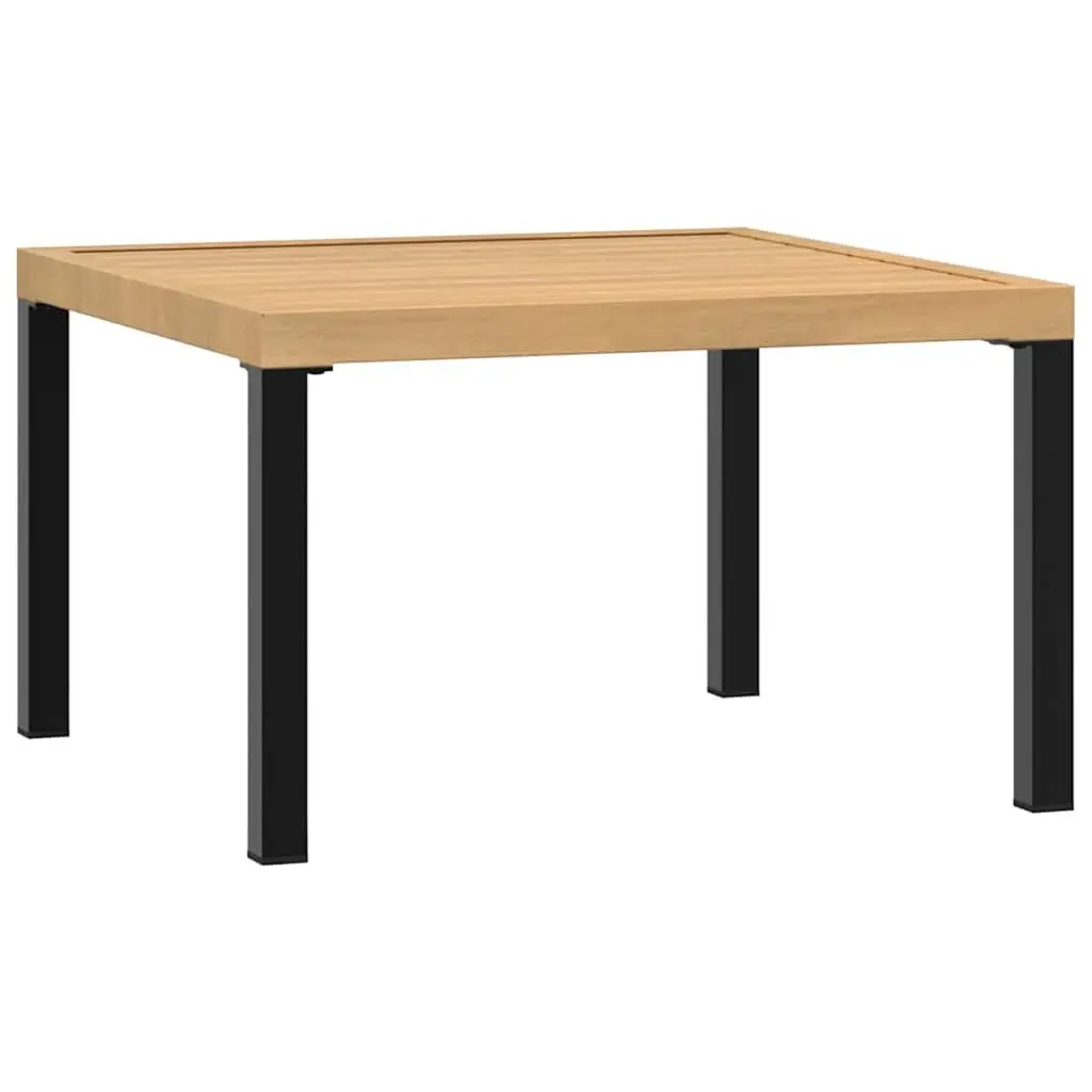 Garden Coffee Table Aluminium Black Square 65x65x40cm