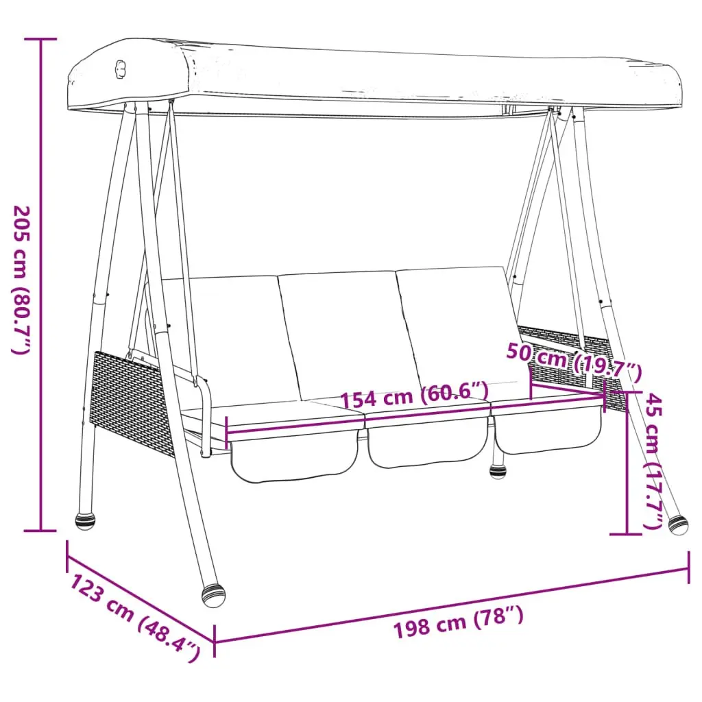 Garden Swing Bench for Relaxation