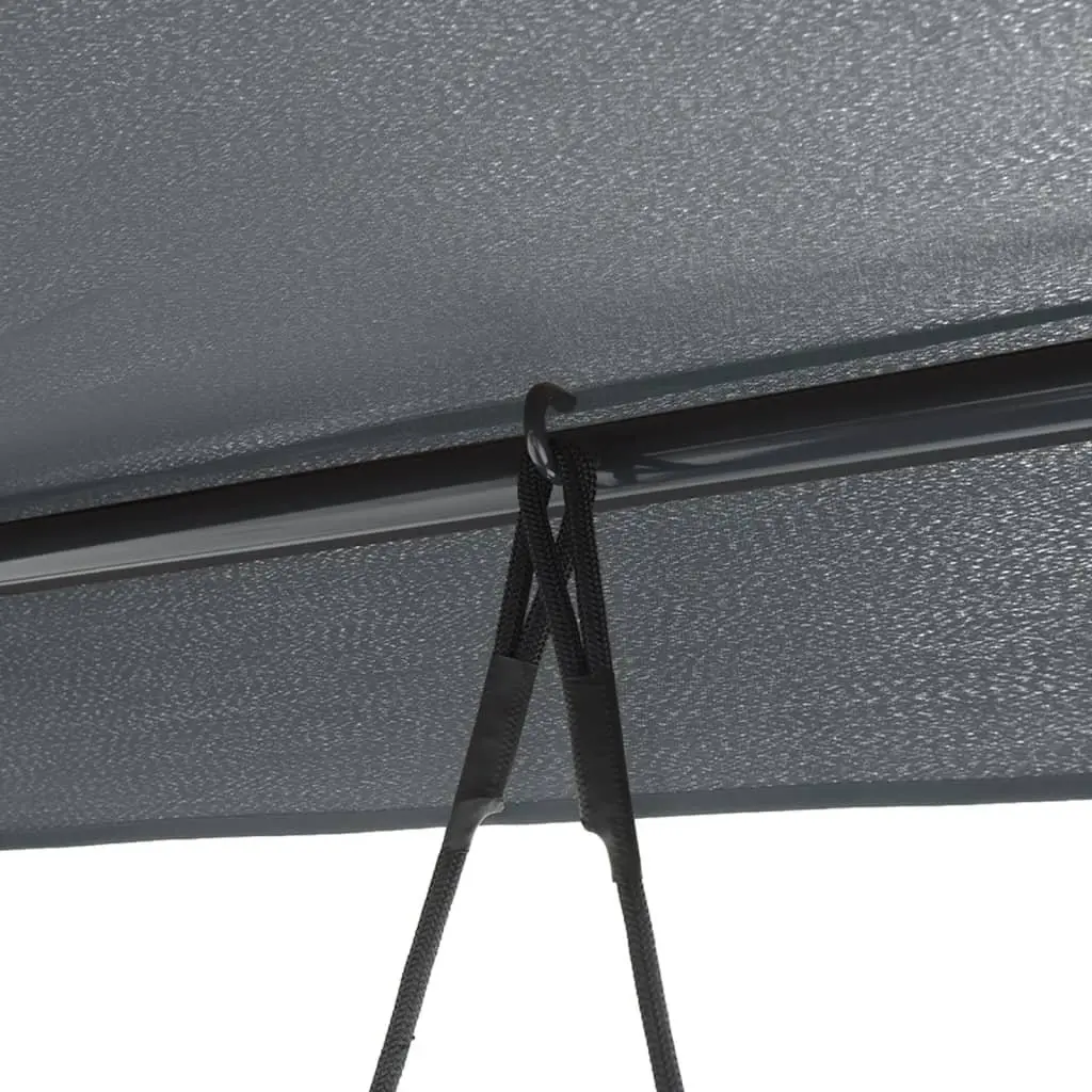 Garden Swing Bench with Canopy Grey 2-in-1 Outdoor Seating Chair and Bed