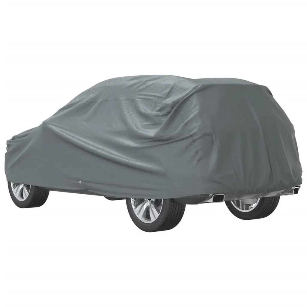 SUV Car Cover Grey Non-Woven Fabric Breathable Windproof L Size