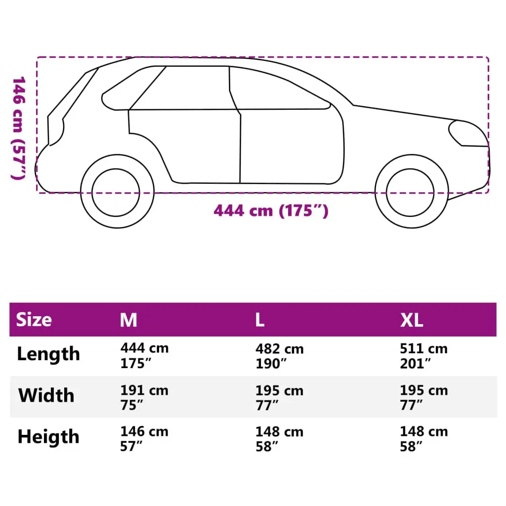 SUV Car Cover Hail Protection Full M Silver Grey UV Scratch Rain Snow Dust