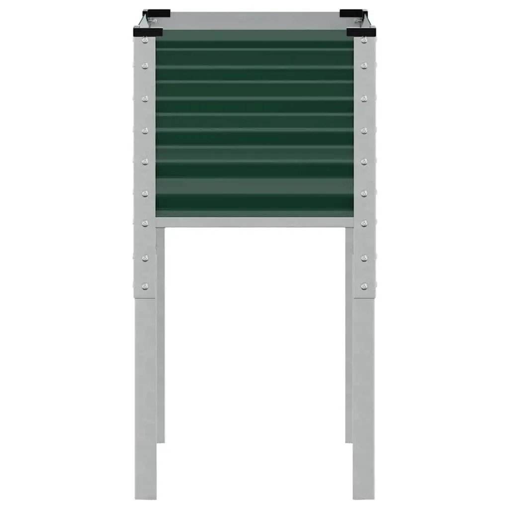 Garden Planter Box Green Steel 45x45x88 cm Outdoor Flower Pot Stand