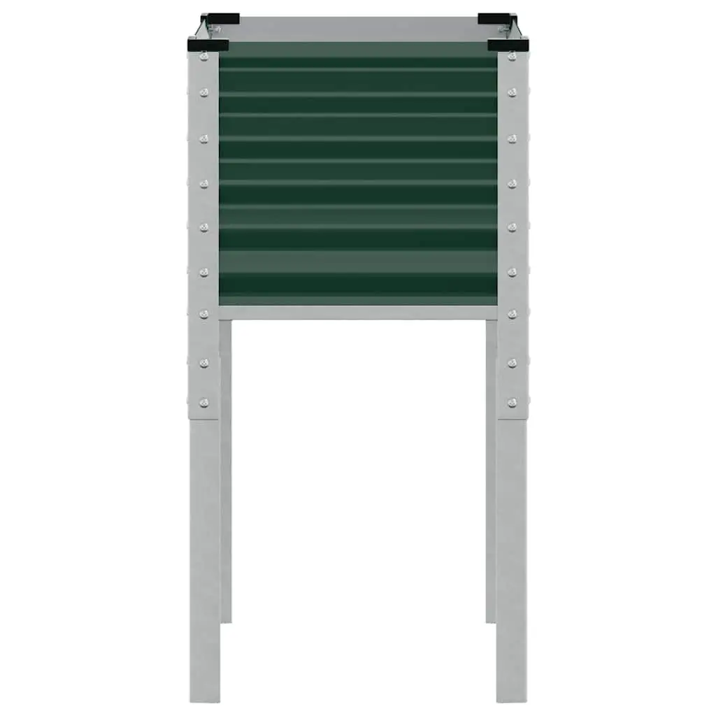 Garden Planter Box Green Steel 45x45x88 cm Outdoor Flower Pot Stand