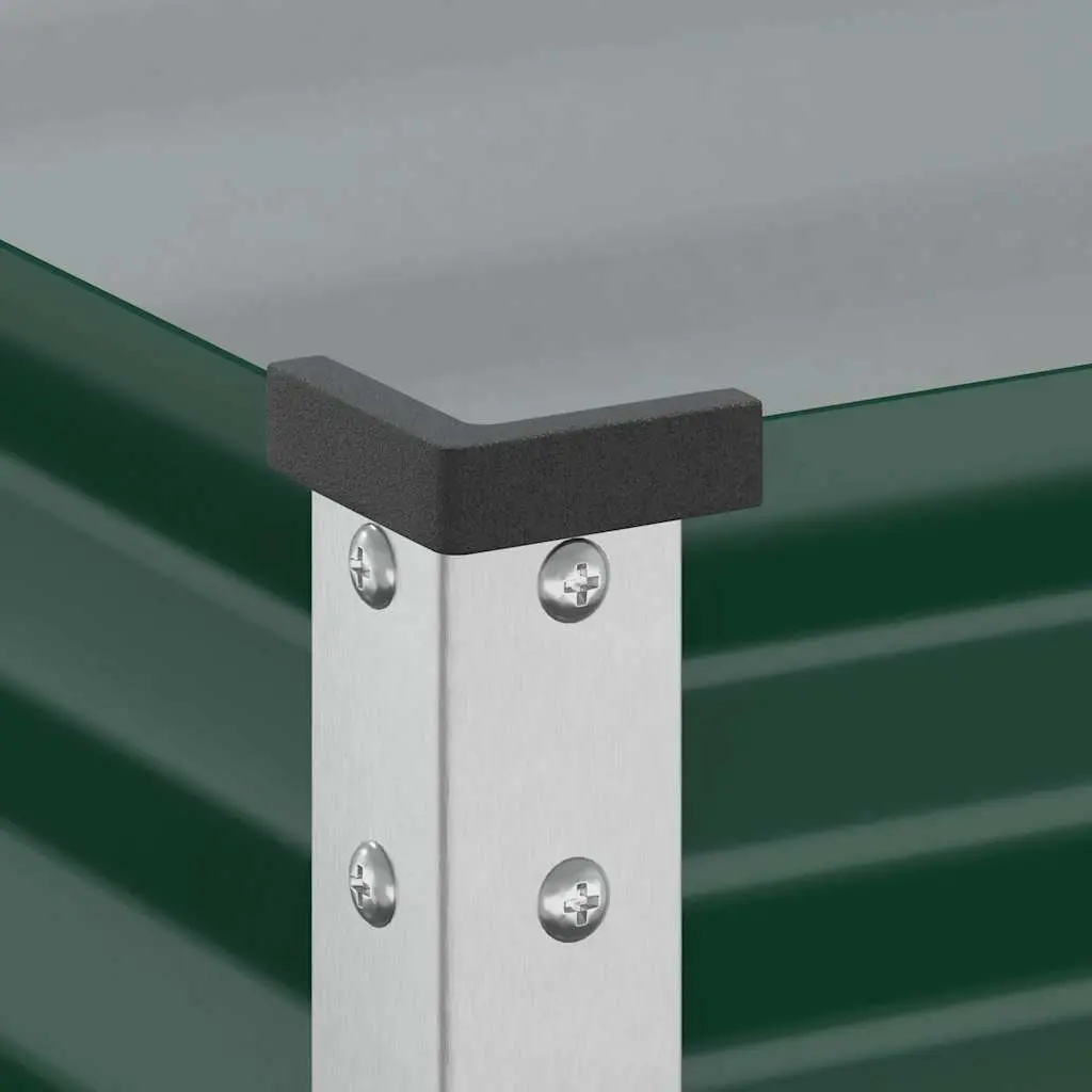 Garden Planter Box Green Steel 45x45x88 cm Outdoor Flower Pot Stand