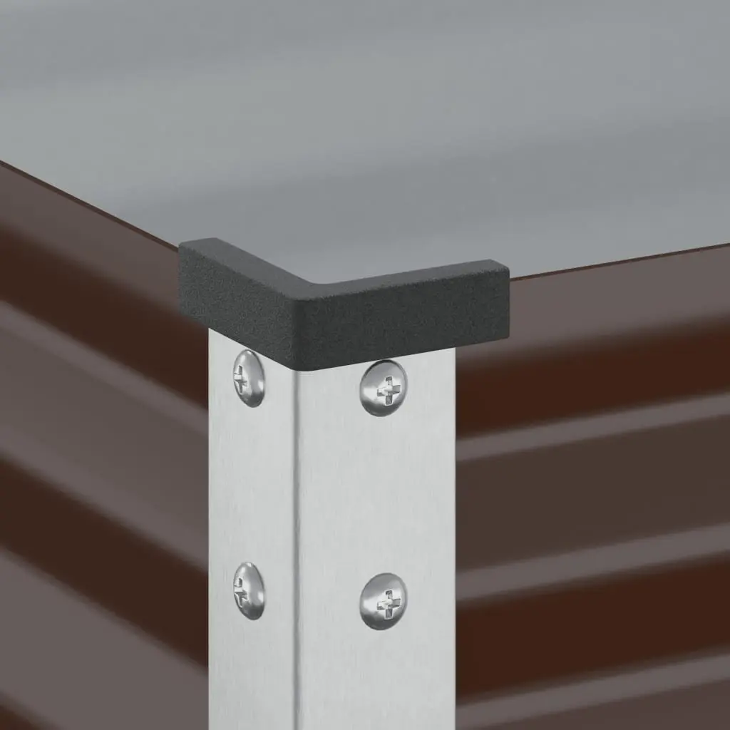 Garden Planter Box Brown Steel Outdoor 45 x 45 x 88 cm