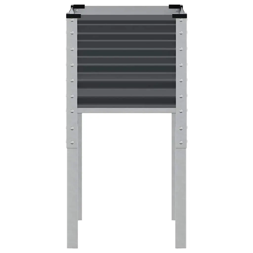 Steel Garden Planter Box Anthracite 45x45x88cm